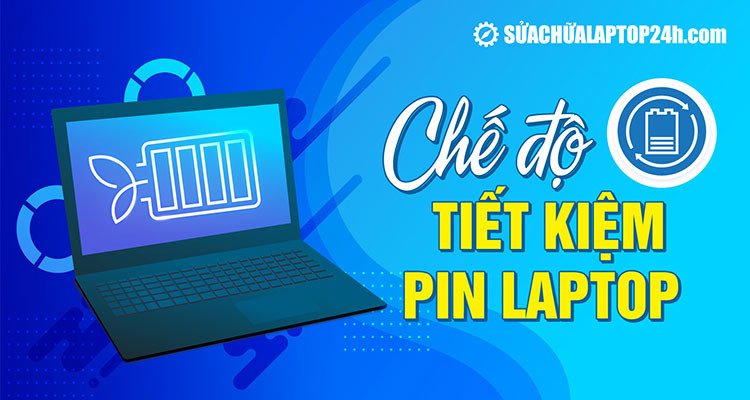 Laptop đang hiển thị biểu tượng pin yếu, minh họa việc cần bật tiết kiệm pin