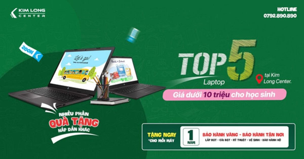 Laptop dành cho học sinh cấp 2