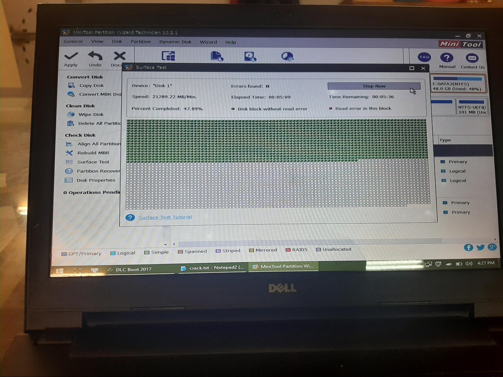 Laptop Dell bị treo logo do ổ cứng máy tính bị lỗi
