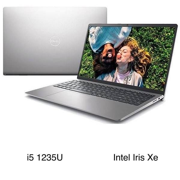 Laptop Dell Inspiron 15 3520 i5 1235U màu đen hiển thị màn hình chính