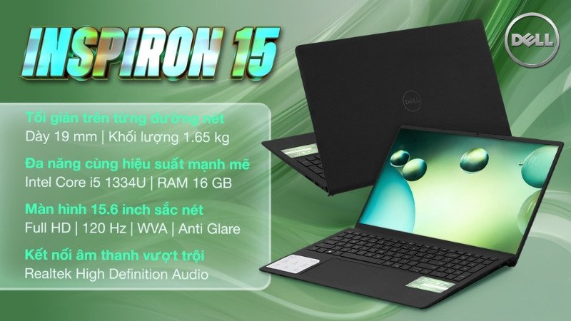 Laptop Dell Inspiron 15 3530 i5 1334U, một lựa chọn đáng cân nhắc trong phân khúc laptop 20 triệu đồng.