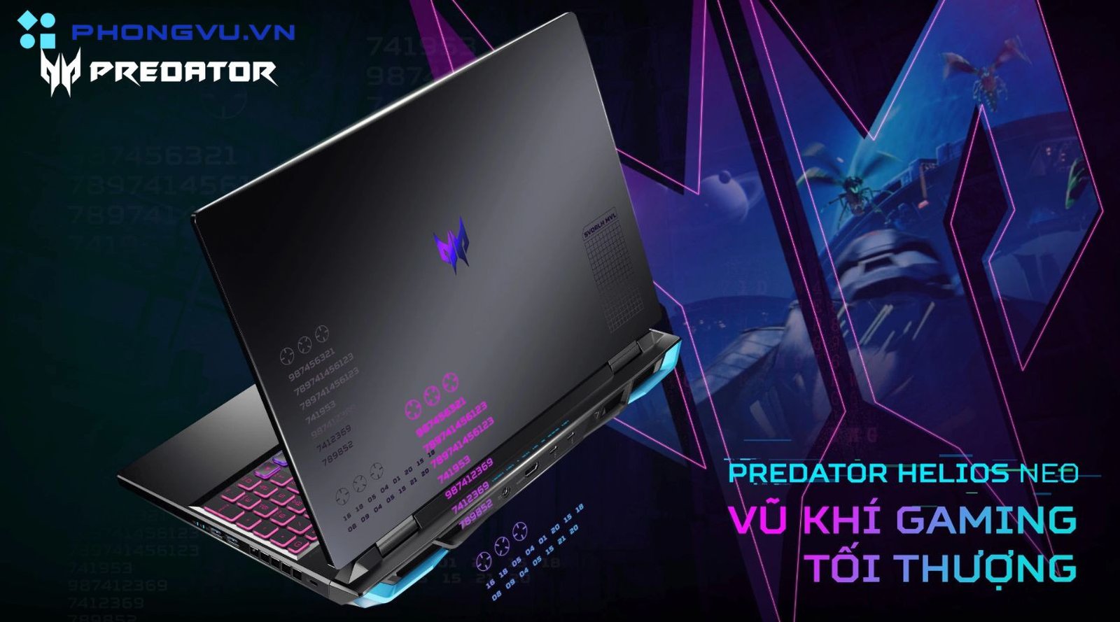 Laptop gaming Acer Predator với thiết kế hầm hố và hệ thống tản nhiệt tiên tiến, là một lựa chọn đáng cân nhắc cho laptop chơi game tốt nhất hiện nay.
