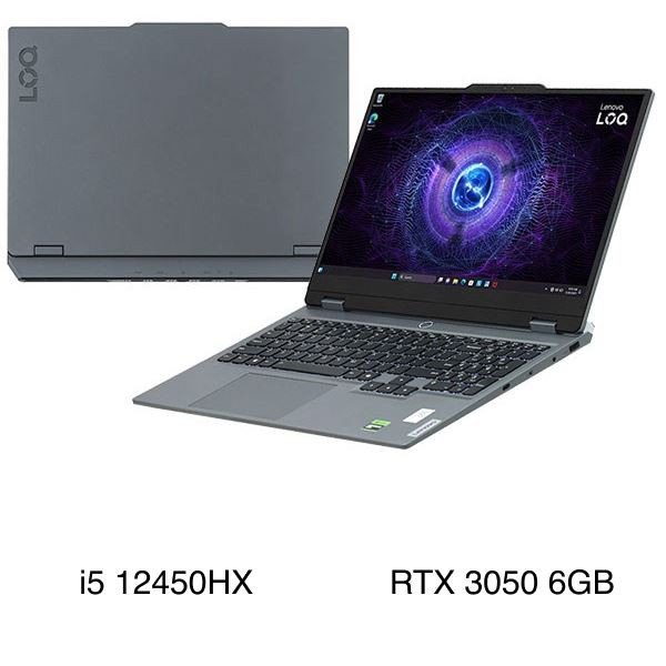 Laptop Gaming Lenovo LOQ 15IAX9 i5 12450HX