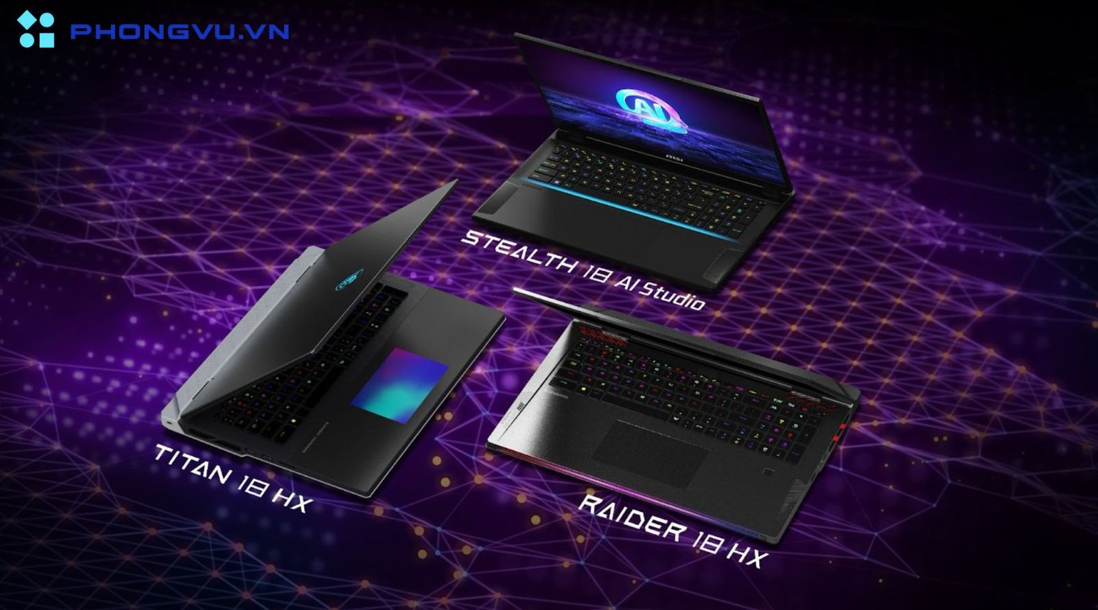 Laptop gaming MSI với logo rồng biểu tượng và đèn RGB rực rỡ, thể hiện hiệu năng cao cấp, xứng đáng là laptop chơi game tốt nhất hiện nay.