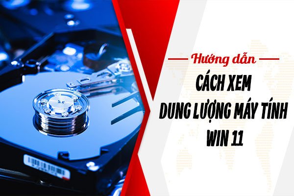 Laptop hiển thị biểu đồ dung lượng ổ cứng trên Windows 11, minh họa cách kiểm tra không gian lưu trữ.