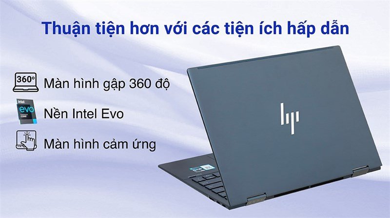 Laptop HP Envy X360 13 bf0090TU với khả năng gập xoay 360 độ tiện lợi