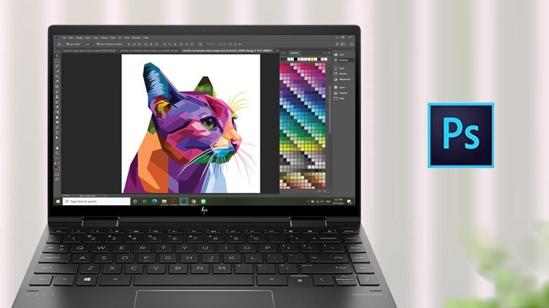 Laptop HP Envy x360, một mẫu thiết kế đẹp, hiệu năng tốt cho cấu hình laptop chạy Photoshop
