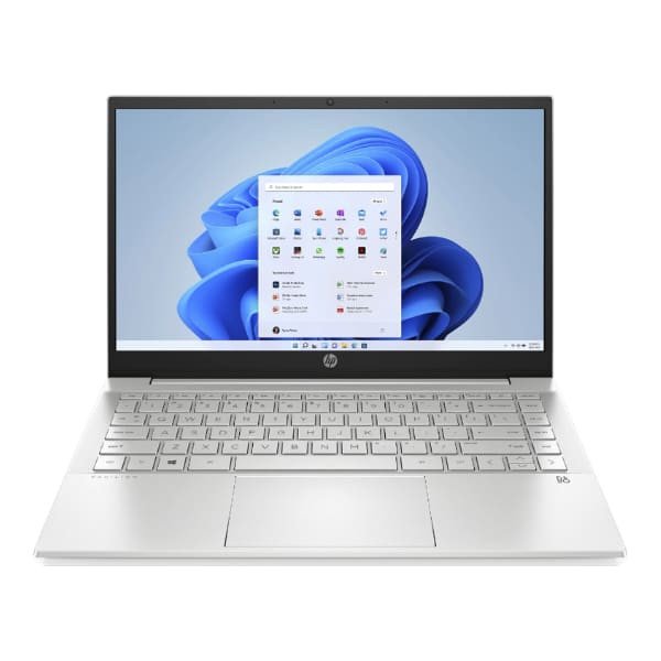 Laptop HP Pavilion 14-dv2075TU 7C0W2PA màu bạc sang trọng, góc nhìn toàn diện