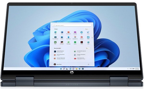 Laptop HP Pavilion x360 14 hiển thị chế độ máy tính bảng linh hoạt