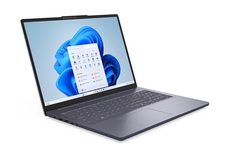 Laptop Lenovo IdeaPad Slim 3 16IRH10 83K20002VN hiển thị màn hình desktop, minh họa hiệu năng từ chip Intel Core i5 thế hệ 13.
