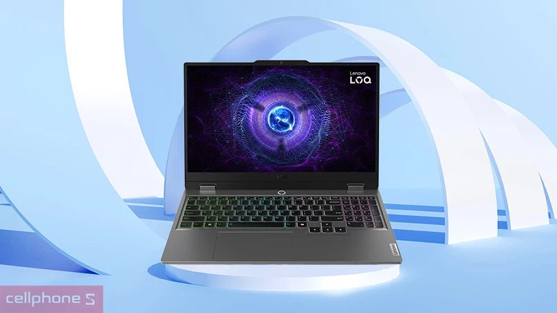 Laptop Lenovo LOQ 15IRX9 83DV012LVN hiển thị hiệu năng CPU Intel Core i5-13450HX và GPU RTX 3050