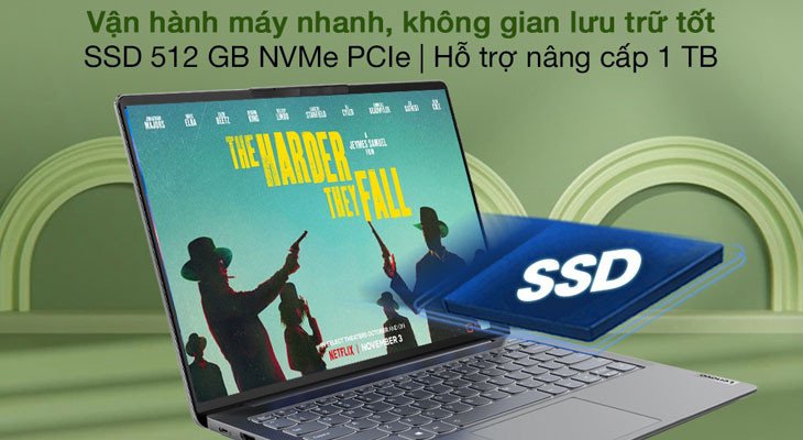 Laptop Lenovo với bộ nhớ trong lớn, hỗ trợ lưu trữ hiệu quả, giúp bạn quyết định nên mua laptop hay máy tính bảng.