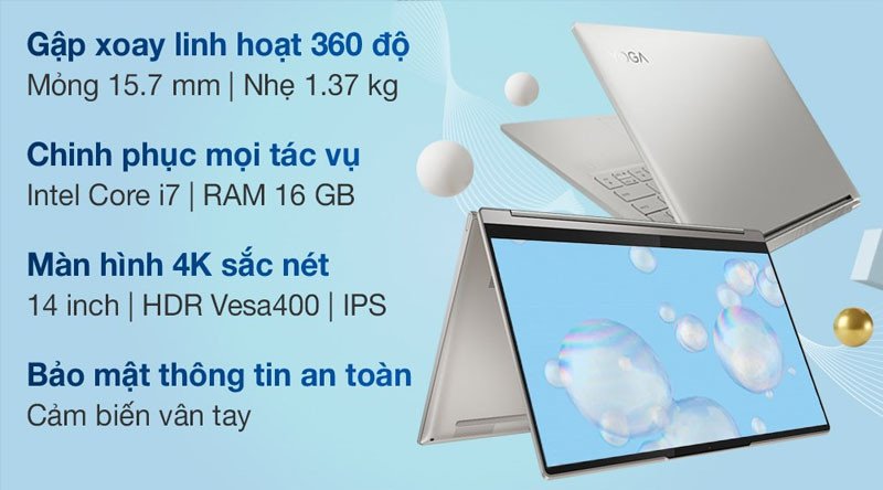 Laptop Lenovo với cấu hình mạnh mẽ cho nhiều tác vụ
