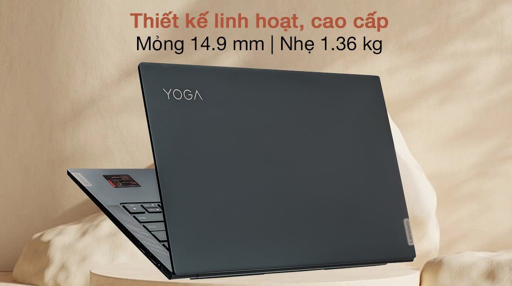 Laptop Lenovo Yoga Slim với thiết kế nhỏ gọn, đa nhiệm cao, thích hợp cho doanh nhân