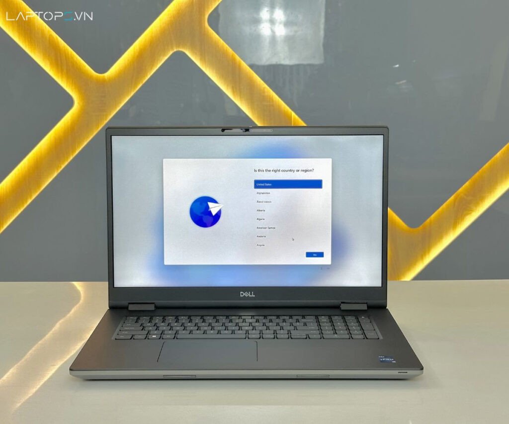 Laptop máy trạm Dell Precision 7780 với thiết kế cao cấp, độ bền vượt trội, đáp ứng mọi tác vụ nặng.