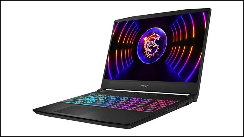 laptop MSI Gaming Katana 15 B13VEK i7 màu đen với bàn phím số RGB