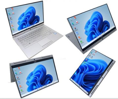 Laptop NEC VersaPro VK23TG 2 trong 1 với thiết kế gập gọn, thể hiện tính linh hoạt