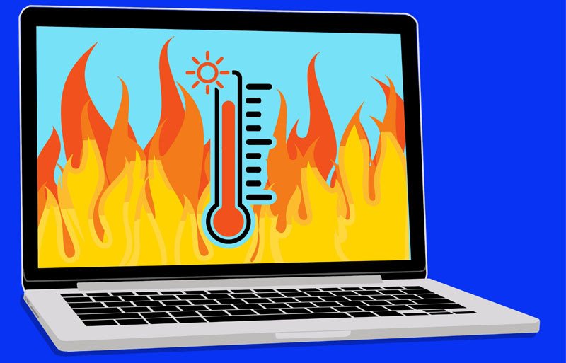 Laptop quá nóng ảnh hưởng đến quá trình sạc pin, gây sạc laptop ko vào pin
