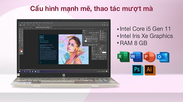Laptop với bộ vi xử lý CPU Intel Core i5