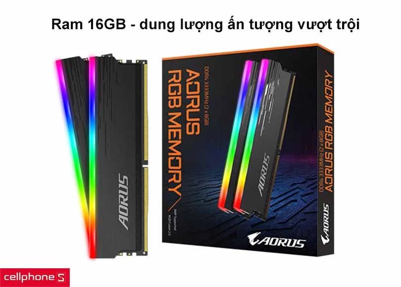 Laptop với RAM 16GB hoạt động mượt mà