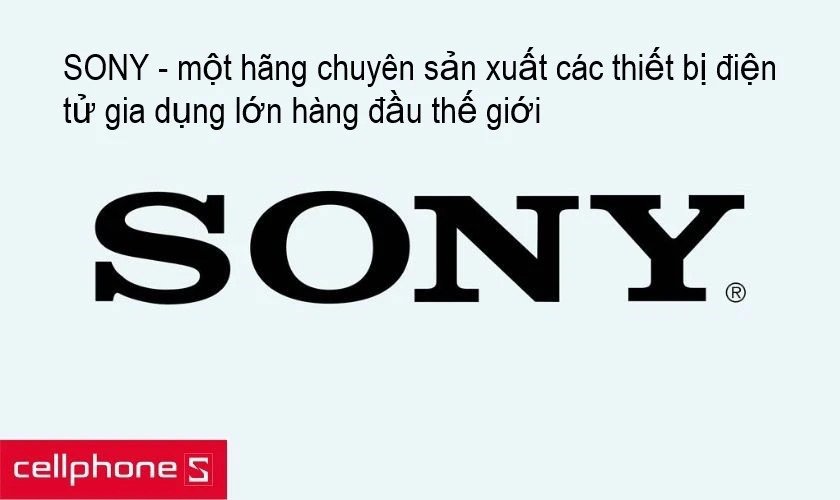 Logo Sony và một số sản phẩm điện tử tiêu dùng