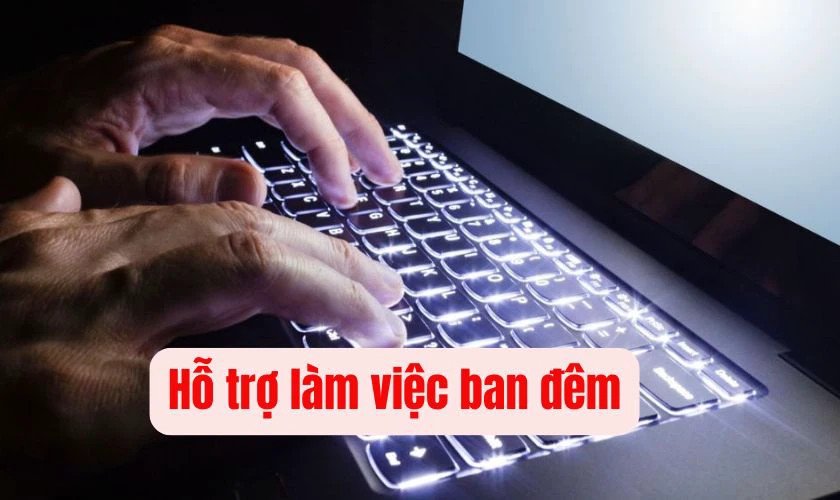 Lợi ích của việc bật đèn nền bàn phím trên laptop Asus Vivobook 15 khi làm việc đêm