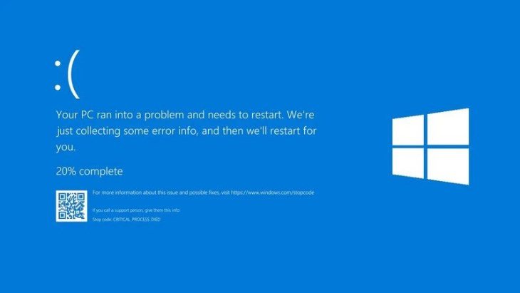 Lỗi Windows gây màn hình xanh trên laptop cần sửa chữa