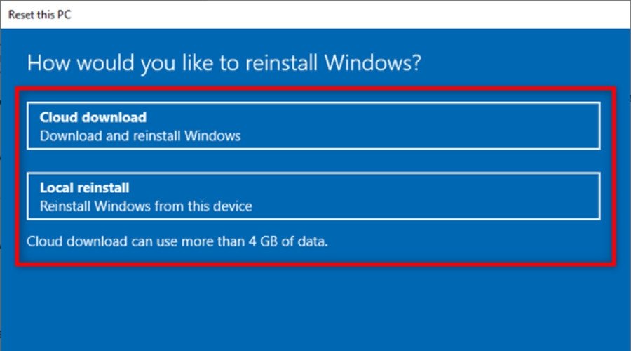 Lựa chọn tùy chỉnh để tiếp tục quá trình cài đặt lại Win 10