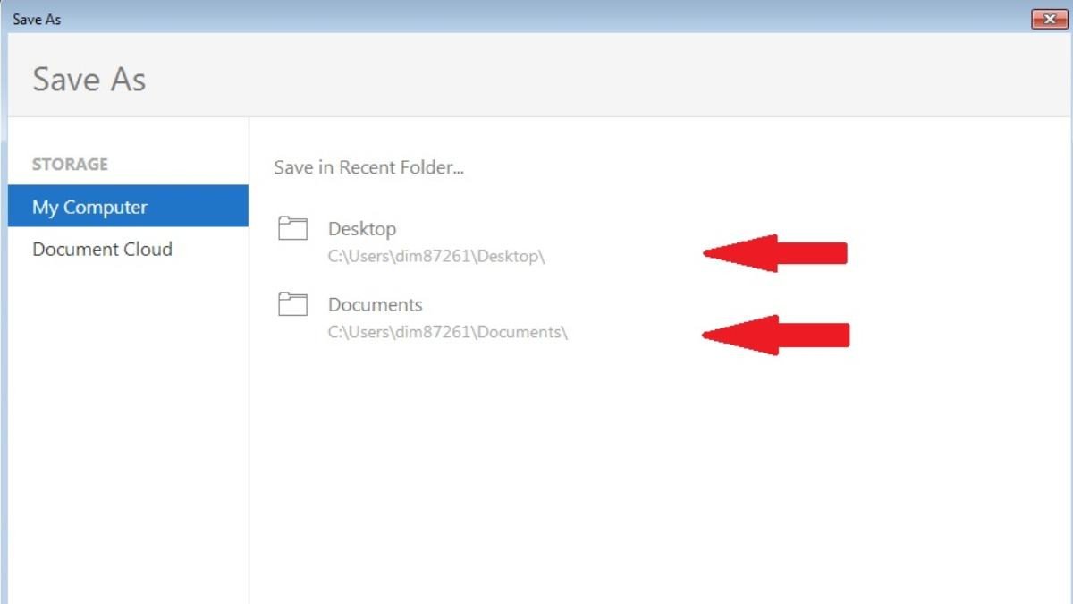 Lưu file PDF sau khi tạo bằng Adobe Acrobat trên laptop
