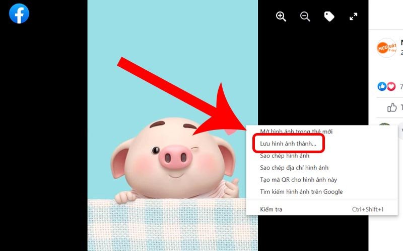 Lưu hình ảnh từ Facebook làm hình nền laptop