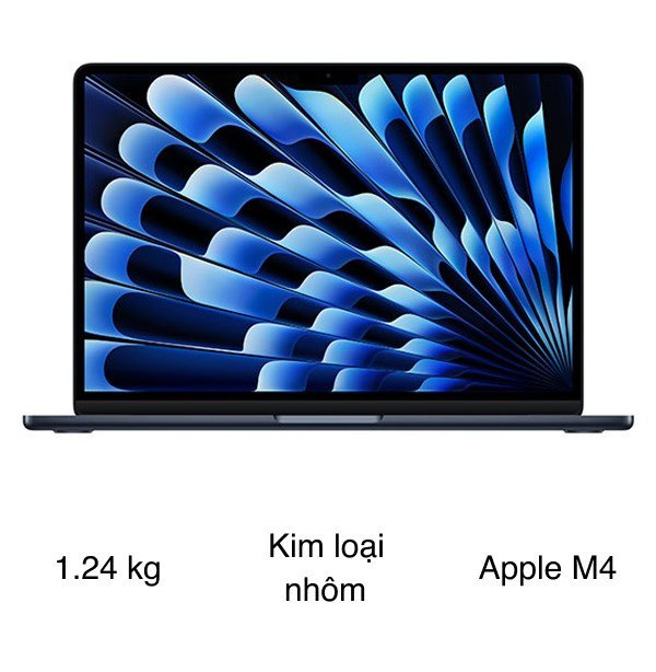 MacBook Air M4 xanh đen, laptop đời mới nhất 2024