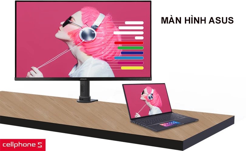 màn hình Asus bền bỉ cho thiết lập đôi laptop