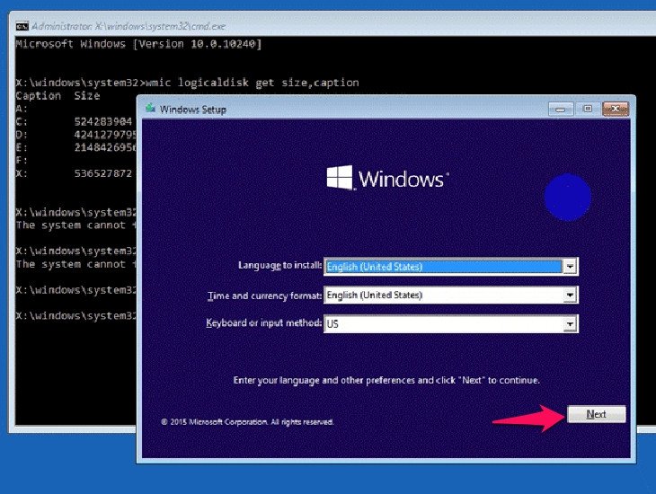 Màn hình bắt đầu quá trình cài đặt Windows 7 mới