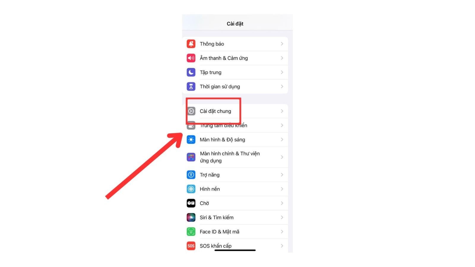 Màn hình cài đặt chung trên hệ điều hành của thiết bị, nơi kiểm tra thông tin laptop hàng lướt