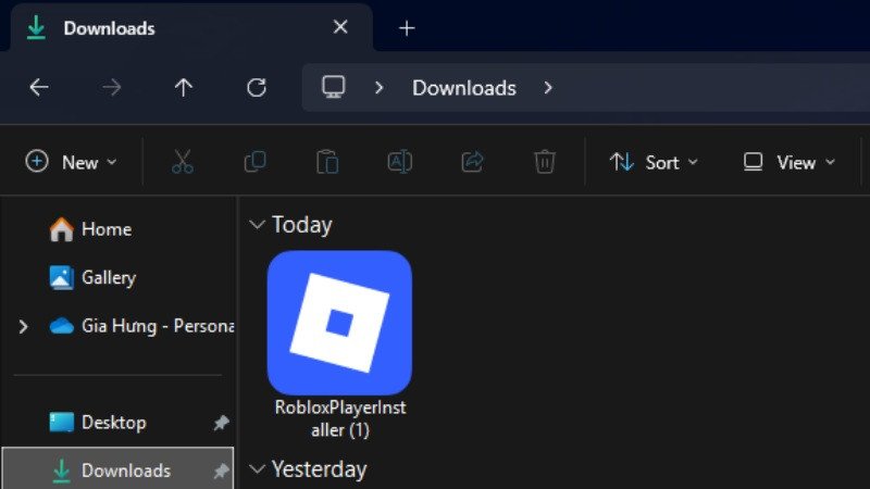 Màn hình cài đặt Roblox Player đang tiến hành trên máy tính, biểu thị quá trình cài đặt ứng dụng Roblox