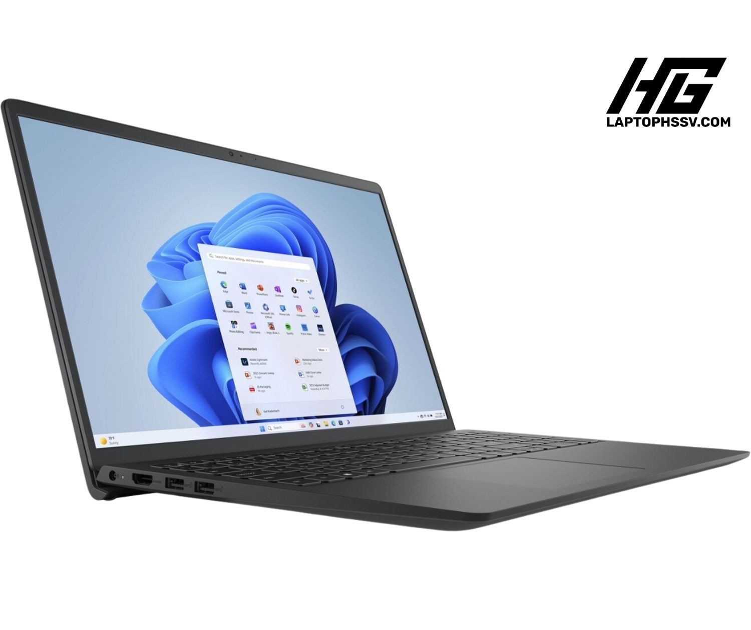 Màn hình cảm ứng sắc nét của Dell Inspiron 15 3520-5810BLK, hiển thị hình ảnh sống động với góc nhìn rộng.