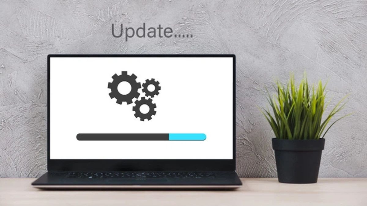 Màn hình cập nhật hệ điều hành Windows giúp laptop không bị đơ khi khởi động