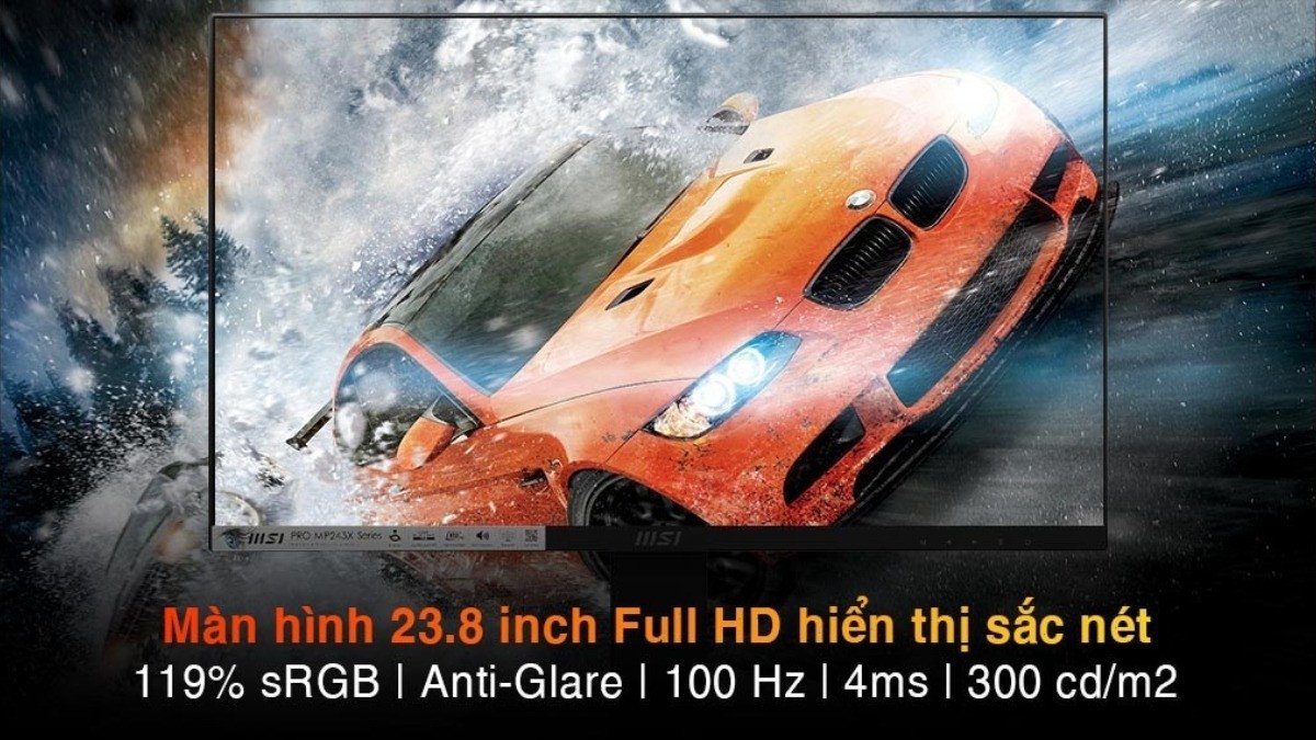 Màn hình chất lượng cao của laptop MSI mang lại trải nghiệm hình ảnh sắc nét