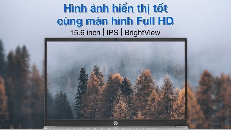 Màn hình của HP Pavilion 15 có độ phân giải cao và hiển thị hình ảnh sống động trên laptop HP