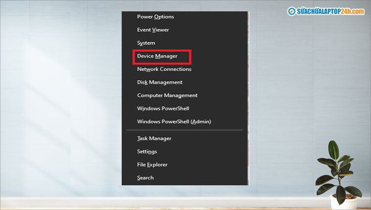 Màn hình Device Manager trong Windows, nơi quản lý các thiết bị phần cứng để cập nhật driver cho bàn phím cảm ứng laptop.