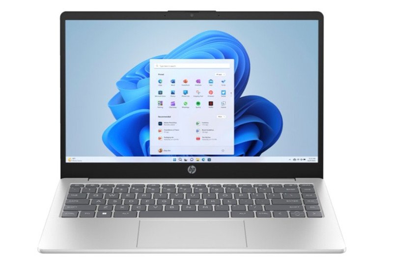 Màn hình Full HD sắc nét của laptop HP 14-ep0220TU B73VWPA V2 hiển thị nội dung, minh họa hiệu năng ổn định cho công việc văn phòng.