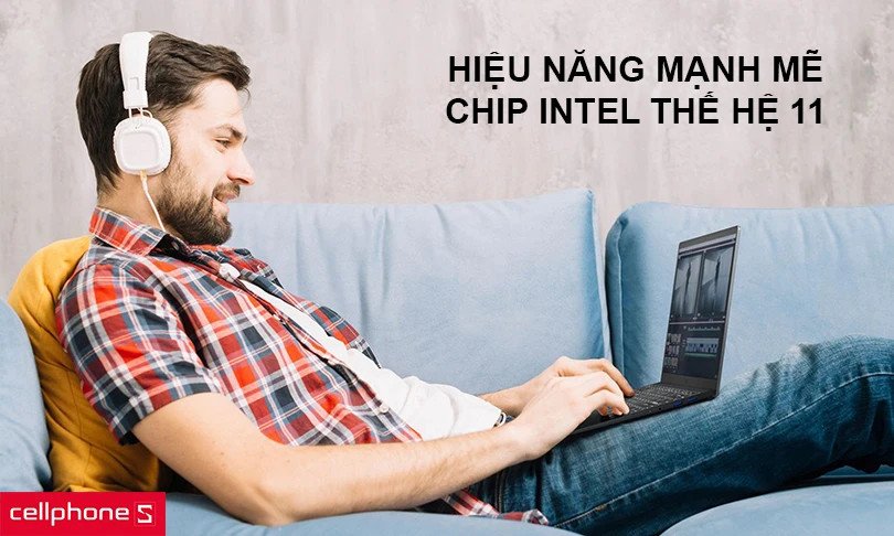 Màn hình hiển thị cấu hình mạnh mẽ của laptop MSI Modern 14 B11MOU-848VN với chip Intel Core i7.