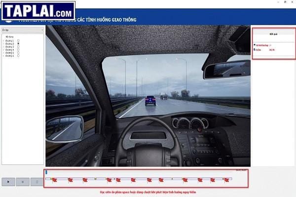 Màn hình hiển thị kết quả tổng hợp sau khi ôn tập xong một chương