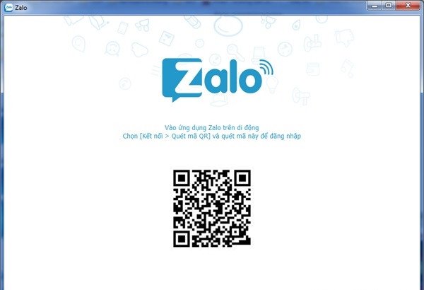 Màn hình hiển thị mã QR để đăng nhập Zalo trên máy tính Windows, cách quét mã Zalo PC.