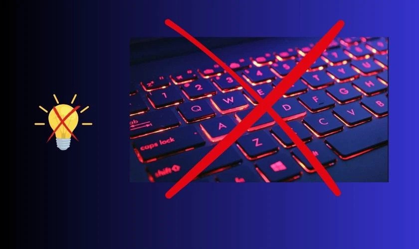 Màn hình laptop Asus hiển thị lỗi liên quan đến đèn nền bàn phím không hoạt động