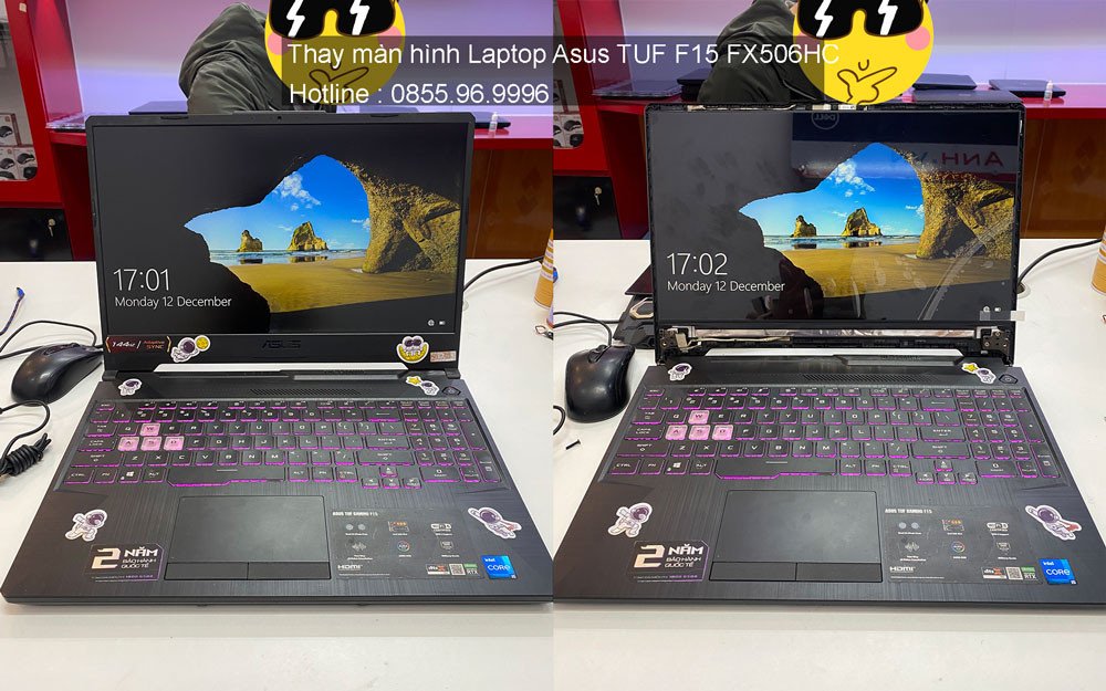 Màn hình laptop Asus TUF Gaming F15 FX506HC với các thông số kỹ thuật