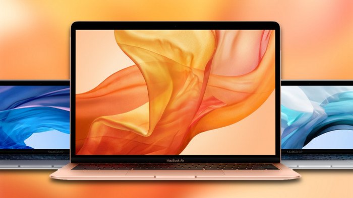 Màn hình Retina sắc nét trên laptop MacBook Air 2020 màu hồng