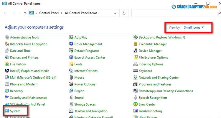 Màn hình System trong Control Panel, chọn Advanced system settings