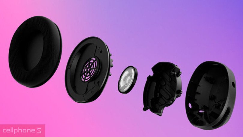 Màng loa 40mm và đệm tai êm ái của tai nghe HyperX Cloud Stinger Core II