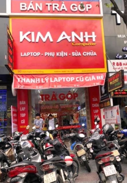 Mặt tiền cửa hàng Kim Anh Computer, trung tâm laptop uy tín tại Đà Nẵng